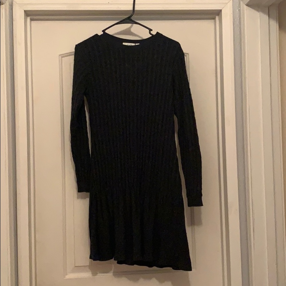 Dark gray wild rose dress